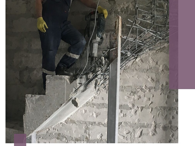 Демонтаж металлических и бетонных лестниц в Гулькевичах