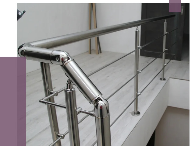 Перила из нержавеющей стали в Гулькевичах от 9129 руб. под ключ | ПРОЛЁТ-Гль