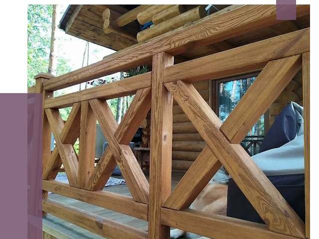 Деревянные перила под ключ в Гулькевичах от 7781 руб. 