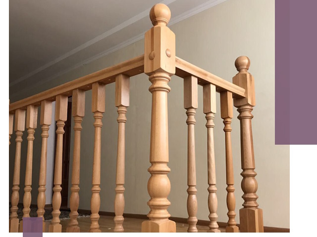 Деревянные перила на заказ в Гулькевичах: монтаж и изготовление