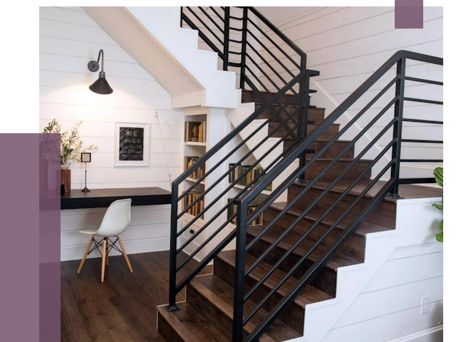 Перила для лестницы в доме в Гулькевичах от 7521 руб. — ПРОЛЁТ-Гль