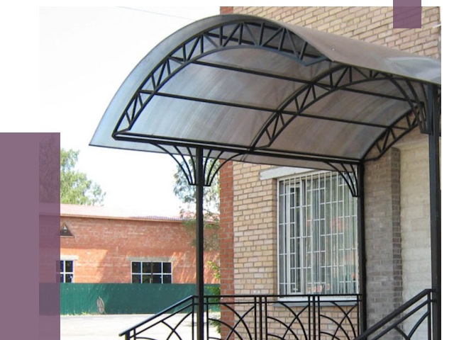 Металлические навесы и козырьки в Гулькевичах от 12968 руб.