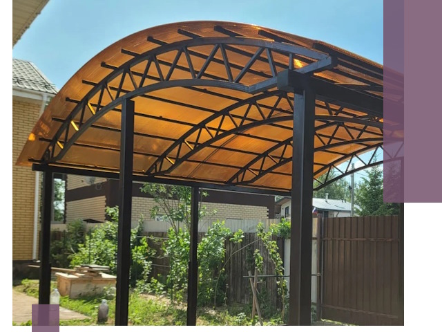 Изготовление навесов под ключ в Гулькевичах из качественных материалов