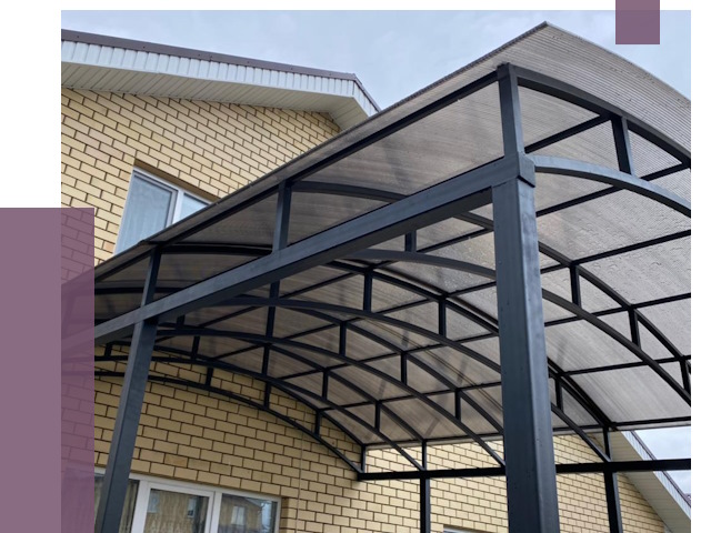 Монтаж козырьков в Гулькевичах от 11671 руб. | ПРОЛЁТ-Гль