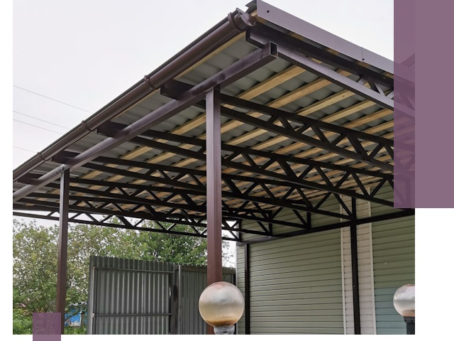 Навесы под ключ в Гулькевичах: изготовление, монтаж и гарантия