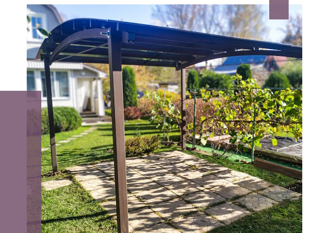 Навесы для дачи в Гулькевичах от 12916 руб. под ключ — ПРОЛЁТ-Гль