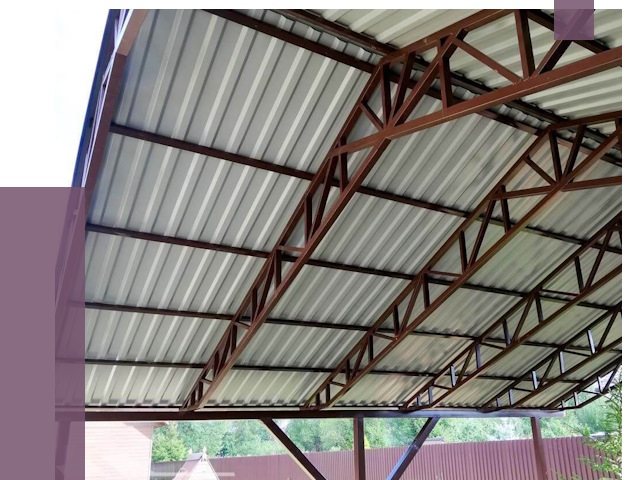 Навесы из профнастила в Гулькевичах от 7469 руб. | ПРОЛЁТ-Гль