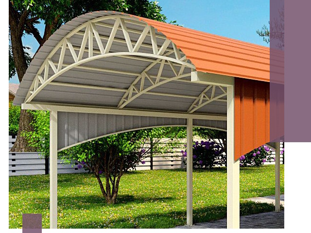 Навесы из профнастила под ключ в Гулькевичах — установка и монтаж