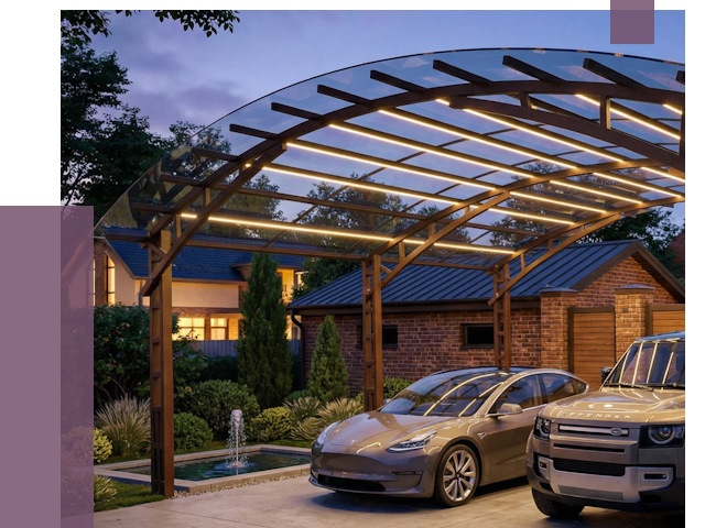 Металлические навесы в Гулькевичах от 12864 руб. под ключ — ПРОЛЁТ-Гль