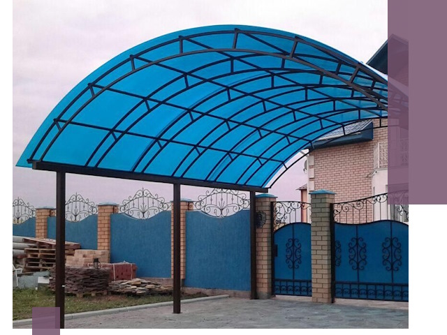 Арочные навесы под ключ в Гулькевичах — изготовление и монтаж