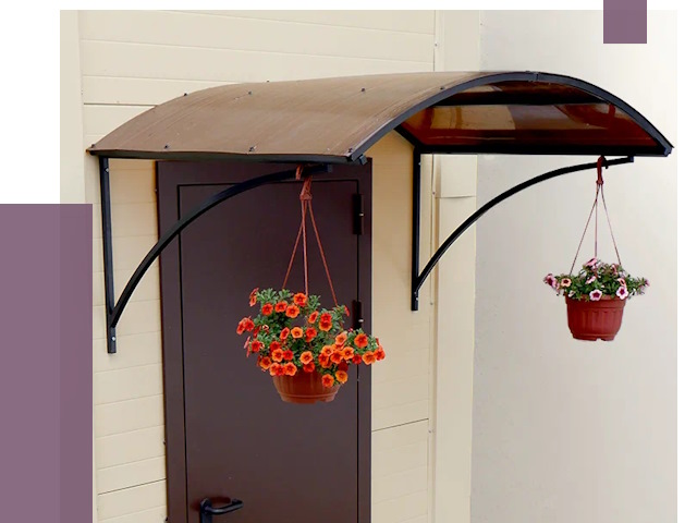 Козырьки над входом в Гулькевичах от 15042 руб.  | ПРОЛЁТ-Гль