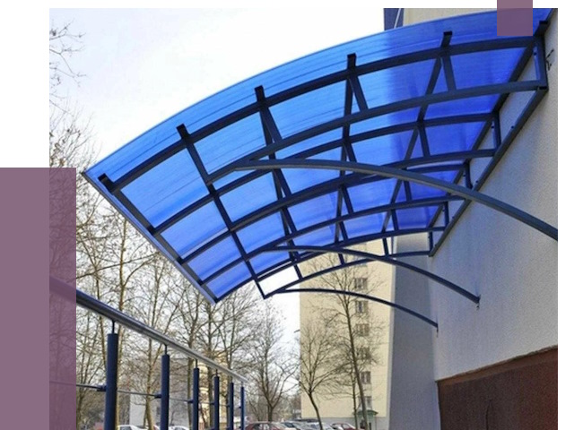 Козырьки из поликарбоната в Гулькевичах от 4357 руб. под ключ | ПРОЛЁТ-Гль