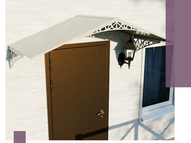 Металлические козырьки на входы и террасы в Гулькевичах