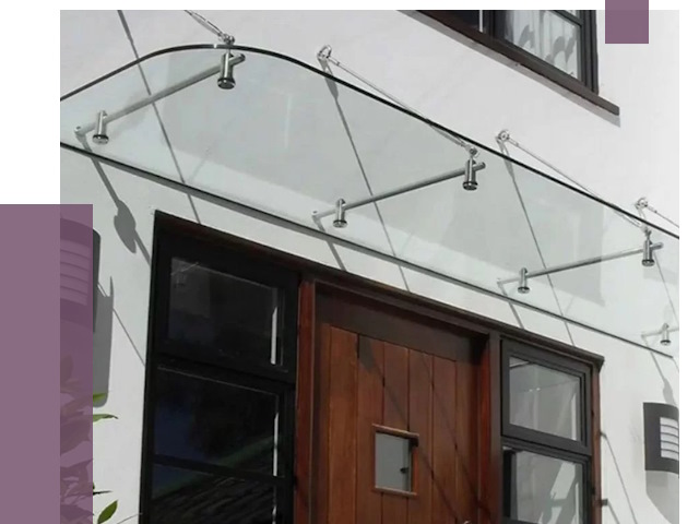 Стеклянные козырьки в Гулькевичах от 19192 руб. | ПРОЛЁТ-Гль