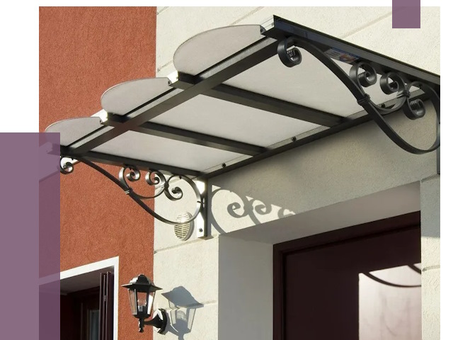 Односкатные козырьки в Гулькевичах от 8507 руб.  | ПРОЛЁТ-Гль