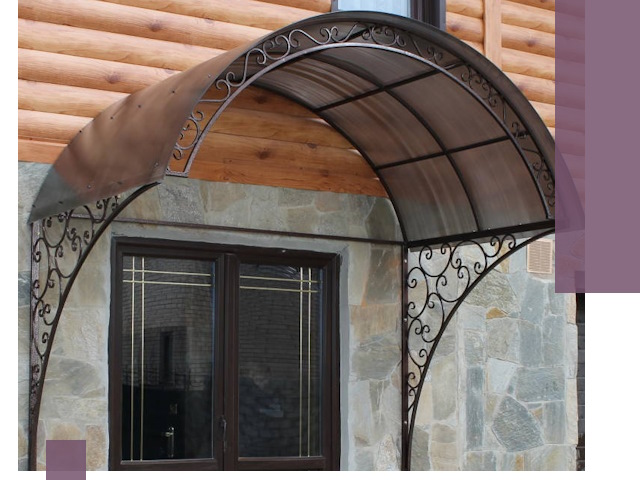 Арочные козырьки под ключ в Гулькевичах: изготовление и монтаж